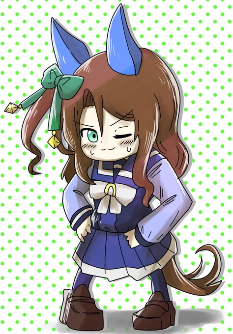 募集で来たウマ娘をひとくちで描く旅20「キングちゃんを…!」「キングヘイローなど如何でしょうか…?」権利をもらってきました。#キングヘイロー #ウマ娘#ひとくちウマ絵 