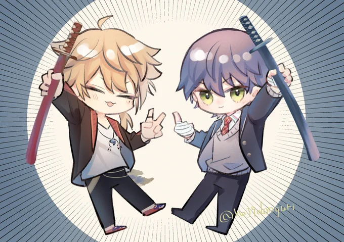 模造刀で沸く咎人(イメージ)#絵ガク #金剛力也像 