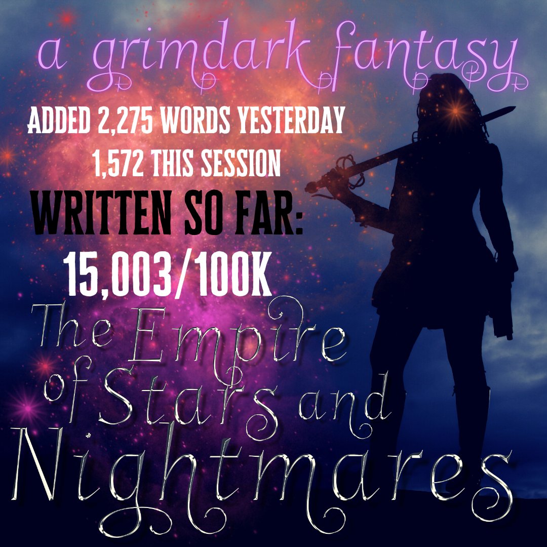 Taylorwrites84's tweet photo. Crossed 15k!! #WIP #TEOSAN #writingcommmunity #grimdarkfantasy #wordcount #wordcountgoals https://t.co/Kh2R8nizmW