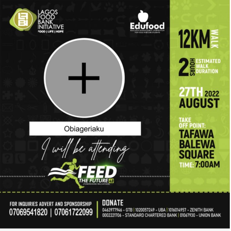 creespie's tweet image. #LFBIWALKATHON #LFBI #CSR @lagosfoodbank