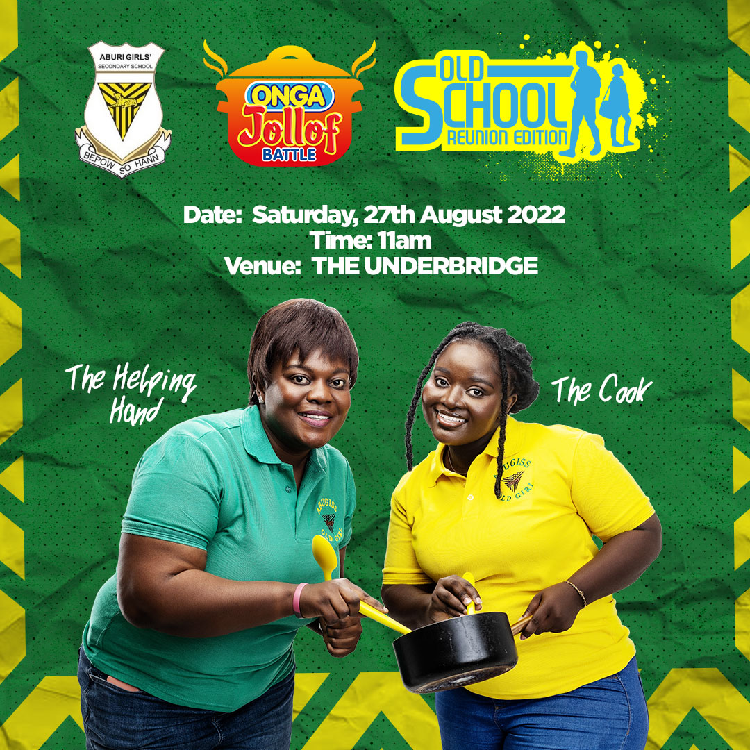 OngaGhana's tweet photo. The cooks and helping hands are ready to represent their old school! Watch out for them today, Saturday, 27th August as they battle to win the ultimate prize of GHS 20,000.
#OngaJollofBattle (Old School ReUnion Edition) https://t.co/Am3u0IXjp6
