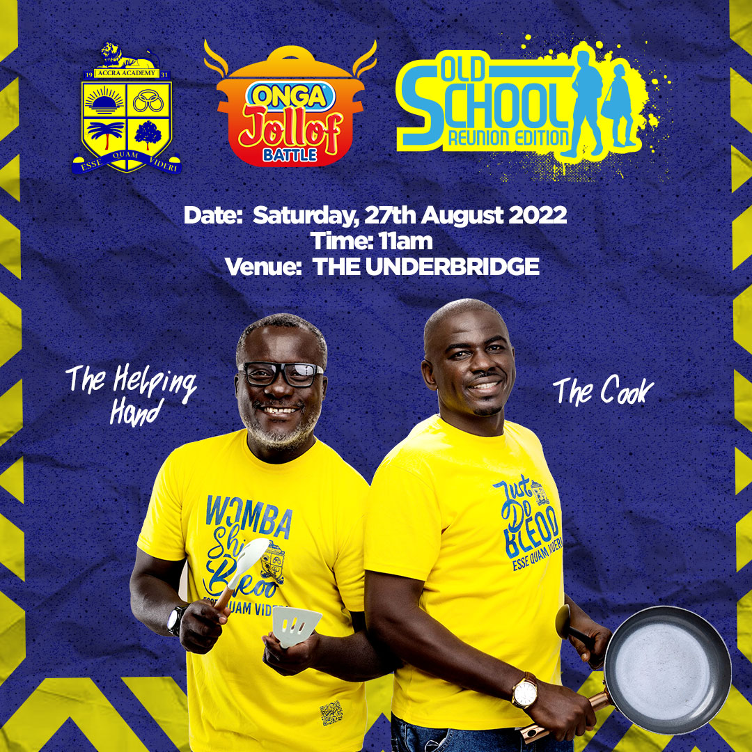 OngaGhana's tweet photo. The cooks and helping hands are ready to represent their old school! Watch out for them today, Saturday, 27th August as they battle to win the ultimate prize of GHS 20,000.
#OngaJollofBattle (Old School ReUnion Edition) https://t.co/BZ8UmfAdGF