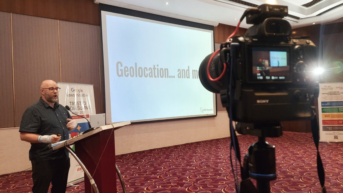 data_LEADS's tweet photo. Ongoing Masterclass workshop on Fact checking and #Geolocation by fact checking expert @buileshuibhne #GNITrainingNetwork #GNIINDIA2022 #journalist #mediaeducator #factcheckers https://t.co/VfZBO4aO81