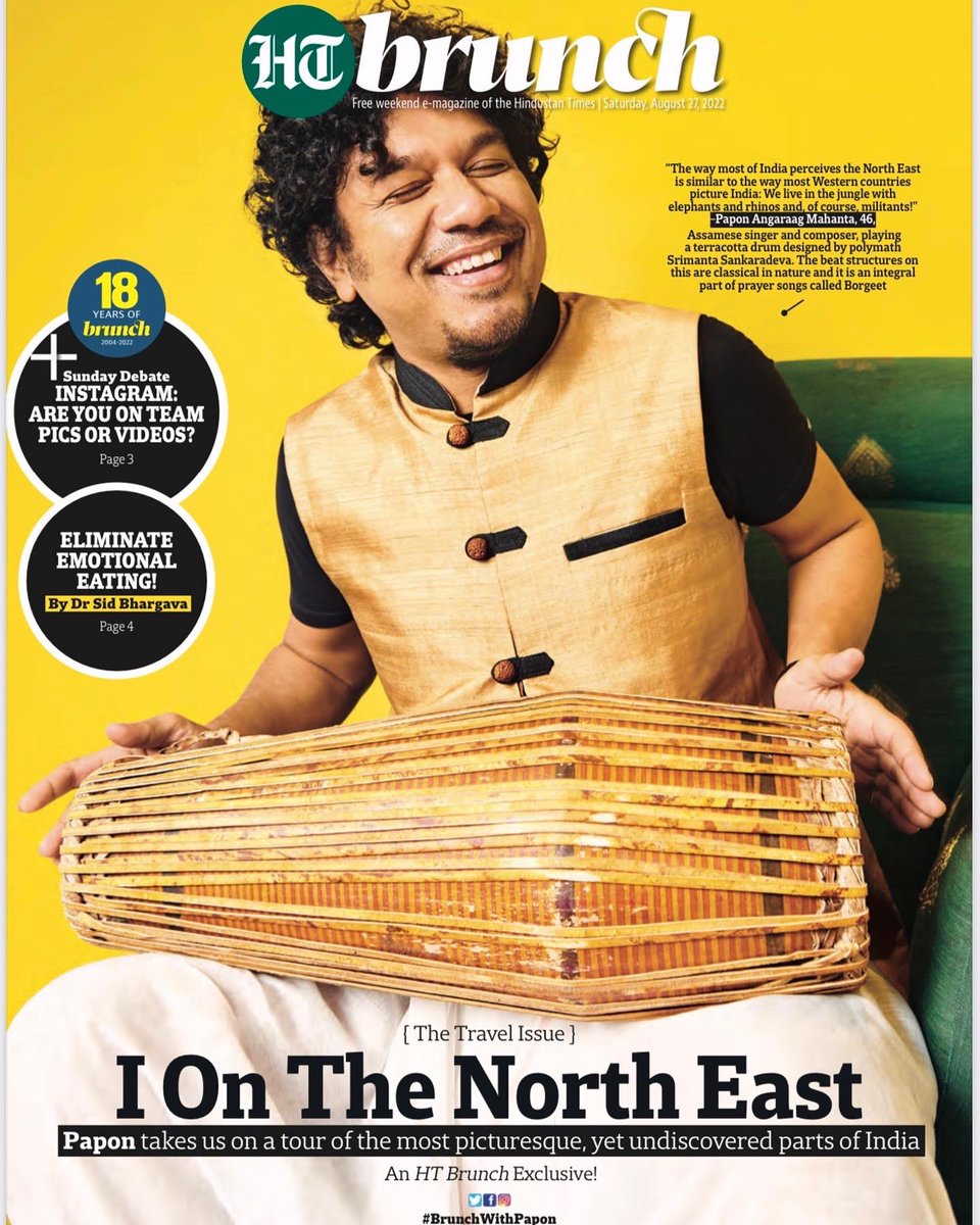 paponmusic's tweet photo. Today’s Cover Story in HT brunch. 
I welcome you all to the north east 😊🤗♥️
https://t.co/5HqAZGVFpB

Thank you for this piece @ananya1281 @HTBrunch @hindustantimes @JamalShaikh.
@treeshulmedia 
@MandviSharma 
@kubra_shafi 
@prabhatshetty https://t.co/2KTXXzygs7