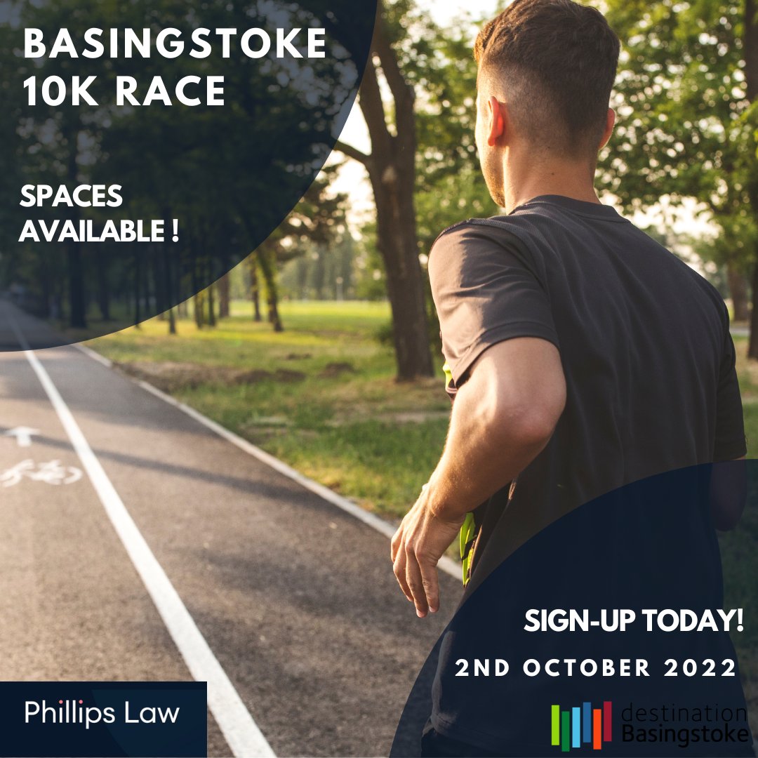 New challenge over summer ?🏃‍♂️🏃‍♀️ 
Start training for a 10k ....there's still time. !! 
We have spaces available for the Basingstoke 10k race which is taking place on Sunday 2nd October.
Sign-up today.
bit.ly/3vk33ZG
#summerchallenge #letsdothis #goals #run #getfitforsumer