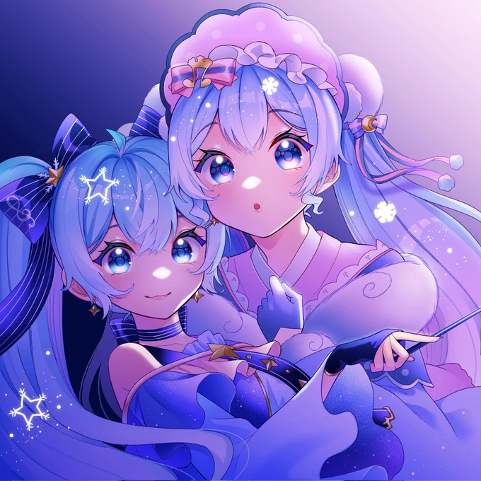 夜と朝雪ミク2017、雪ミク2023 