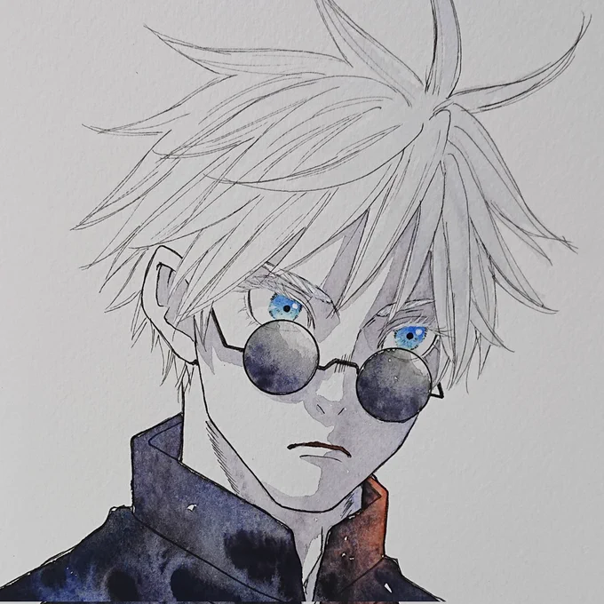 #新しいプロフィール画像これね、アップにすると美少年なのよほんとに(自己満)反転させずに描いたけどそこまでデッサン狂ってなかったし久々にいい顔が描けたわ(自己満) 