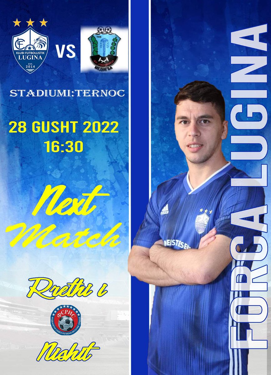 Java e 3-të e Ligës së Rrethit Nishit (Zona Jug)

LUGINA  🆚 Jabllanica (Medvegja)

🏟 Tërnoc
⏰ 16:30
🏆 Liga e Rrethit Nishit
🗓 29.08.2022 e Diel

K.F.LUGINA KRENARIA E LUGINES PRESHEVËS