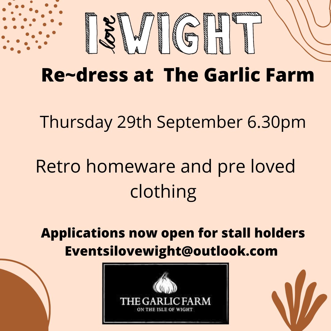 Spaces are booking up now for our re~dress event at <a href="/TheGarlicFarm/">The Garlic Farm</a> next month. Do come along and grab a bargain and support local recycling efforts ♻️
