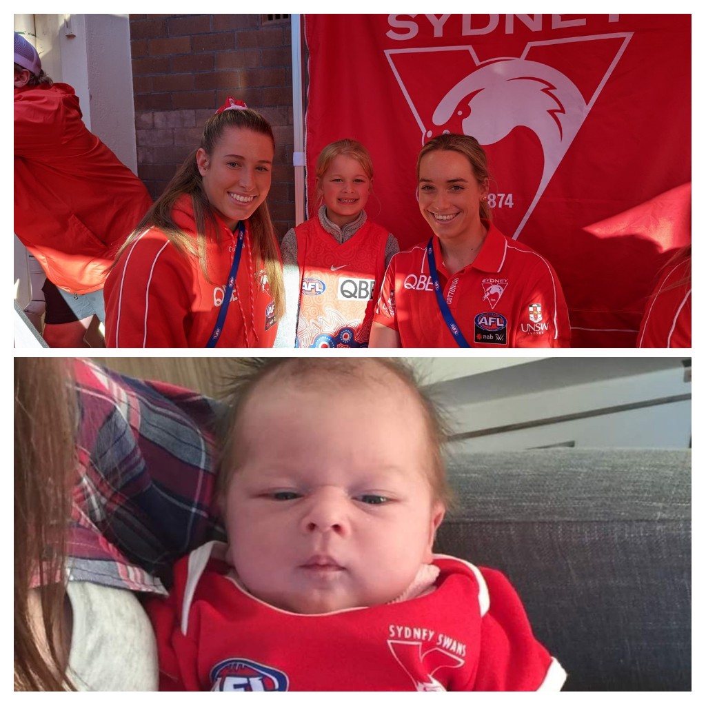 tommyfromsydney's tweet photo. Six years after she first donned the Red and White she will go to her first #AFLW match for the Bloods @sydneyswans @aflwomens #FirstHappensOnce https://t.co/T1m69GnhB9