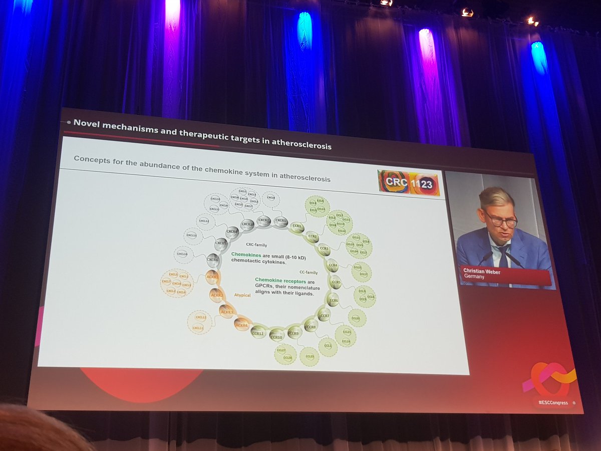 CVR_TomaszGuzik's tweet photo. Prof Christian Weber receives the ESC William Harvey Lecture Award in #BasicScience for his unique &amp; outstanding contributions to #atherosclerosis #research &amp; shares his latest work - congratulations Christian!

#ESCCongress #ESCBasicScience #ATLOs #CVD #CardiovascularResearch https://t.co/DNlCV9qK8p