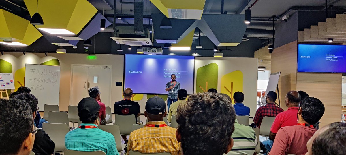 A Great talk by Harsha <a href="/nullhyd/">NULL Hyderabad</a> #nullhyd about NextGen Supply chain attacks