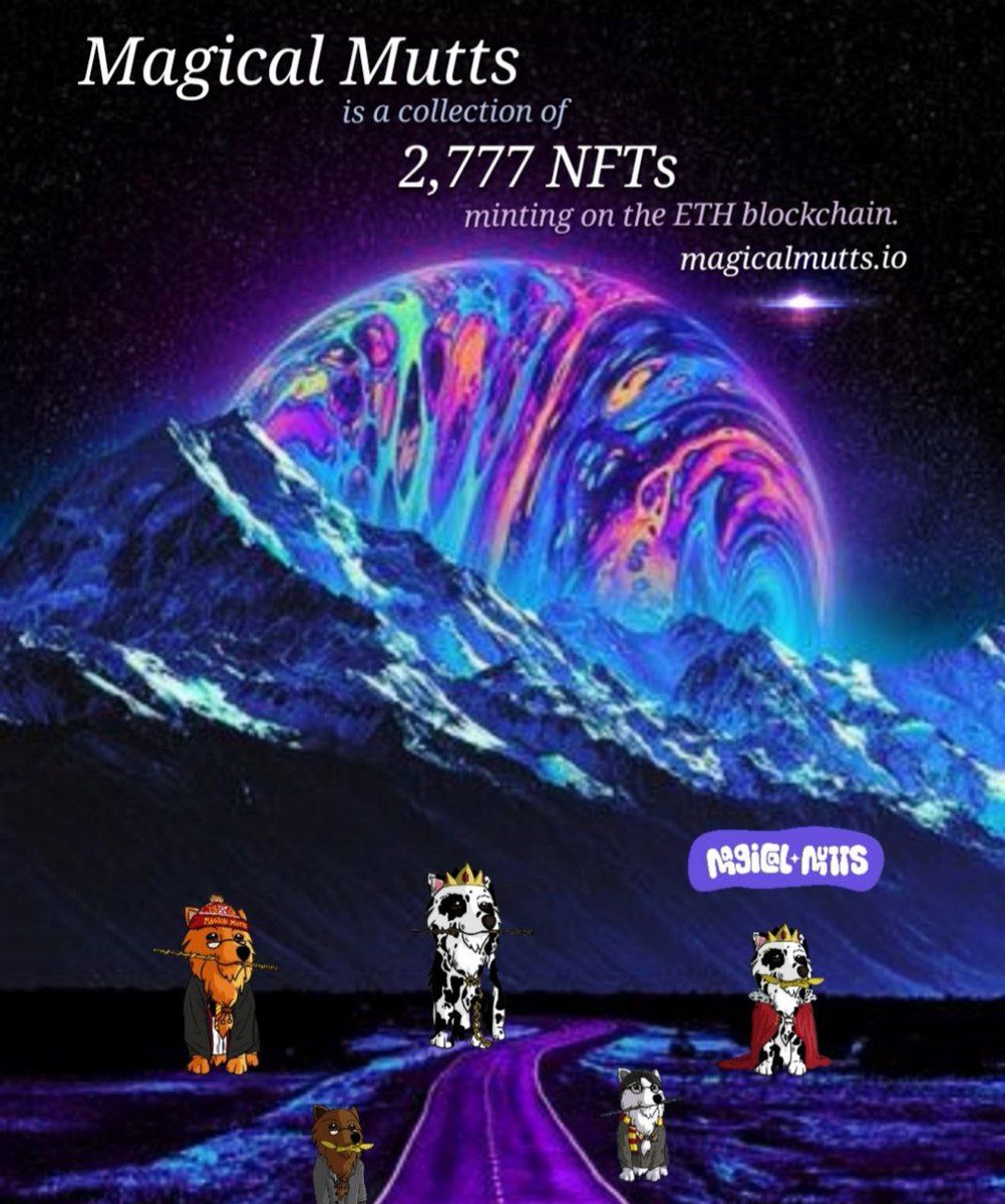 Emma_6465's tweet photo. Magical mutts is a collection of 2,777 NFTs minting on the ETH Blockchain. #magicalmutt
#DumbleDAO #DUMBLE
Linktree: https://t.co/XYGac6t82L
#DUMBLE #DumbleDAO $DUMBLE #DEX #BSC #BSCGems #NFT #CRYPTO #RBXS #RBXSamurai #NFTGiveaway #NFTraffle #NFTcontest #NFT https://t.co/HzfSdvPhnD