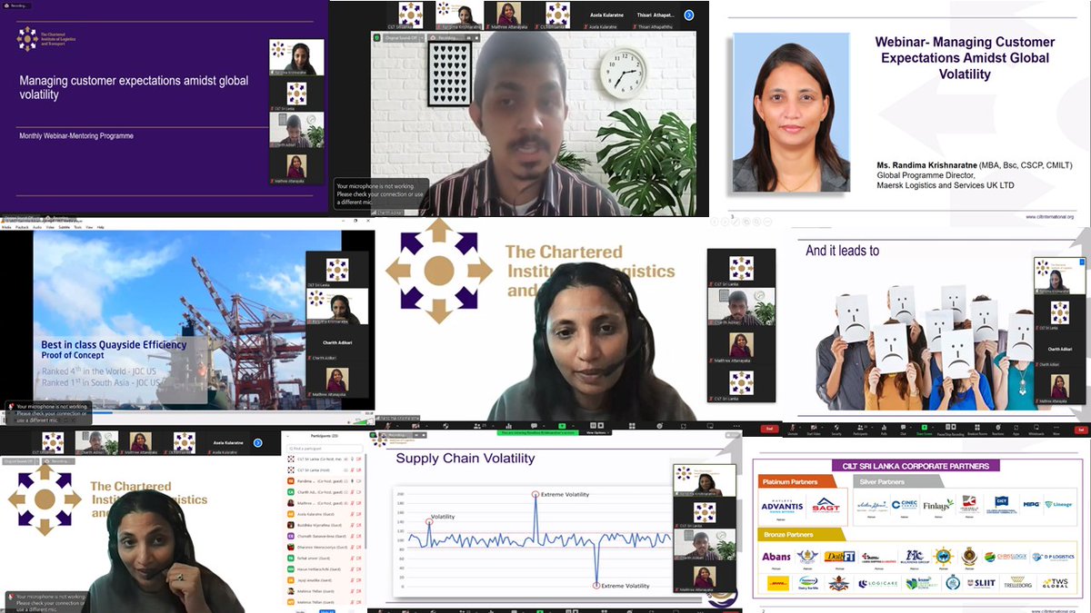 The monthly webinar series in the Mentoring Programme of CILT Sri Lanka, CILT FOSTER 2022  successfully organized the 3rd monthly webinar for the student membership under the theme of " Managing Customer Expectations Amidst Global Volatility" conducted by Ms.Randima Krishnaratne.
