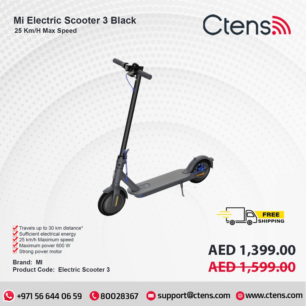 ctensuae's tweet photo. Mi Electric Scooter 3 Black 25 Km/H Max Speed https://t.co/SCFHokIMx6