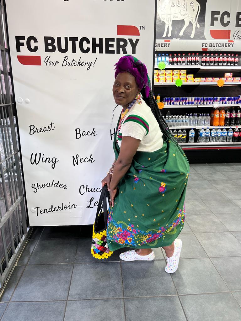 In celebration of Women's month, we would like to appreciate this customer who came to shop with us in full Xitsonga traditional attire. 

#FCButchery