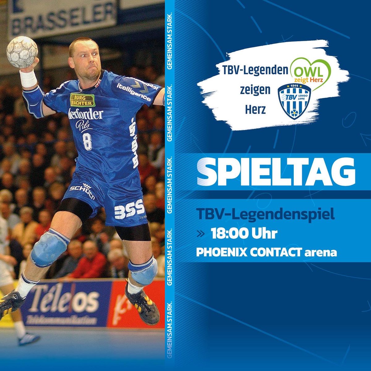 Endlich wieder SPIELTAG!🥳🚨 Zum Start gibt es gleich die volle Ladung Handball.💪

Wir brauchen euch alle ab 15 Uhr zum Hinspiel der 1. Qualirunde der EHF European League in der Halle!🙌 Ab 18 Uhr feiern wir dann die große Handballparty mit den TBV-Legenden.💪