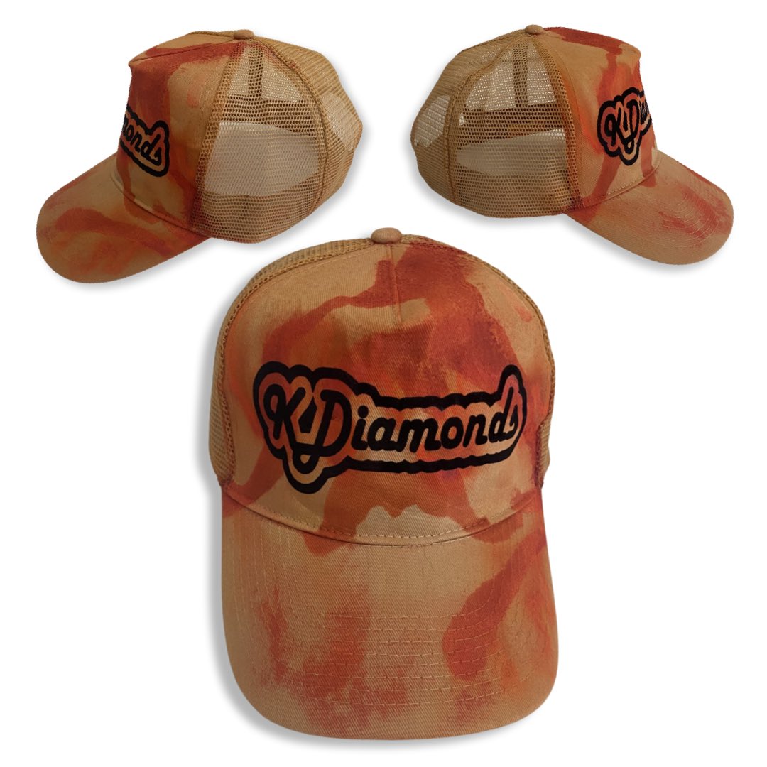 Kdimnds's tweet photo. ☄️ Sunset Orange Custom trucker strap back 1/1 ☄️ https://t.co/EeAEb1RDD5