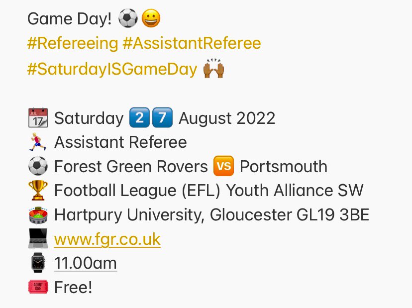 maxthompson682's tweet photo. Game Day! β½οΈπ
#Refereeing #AssistantReferee #SaturdayISGameDay ππ½ https://t.co/ayPPFW6bU5