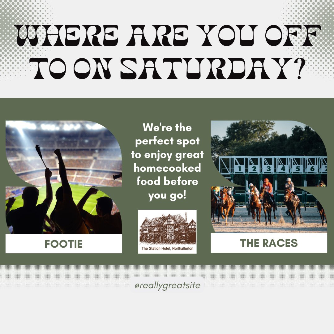 Heading off on the train today for some much needed fun? Call in for some tasty, homecooked food and reasonably priced drinks before your journey. Food served 9.30am to 2pm. stationhotelnorthallerton.co.uk/food #Northallerton #pub #restaurant #breakfast #lunch #trainstation #football #racing