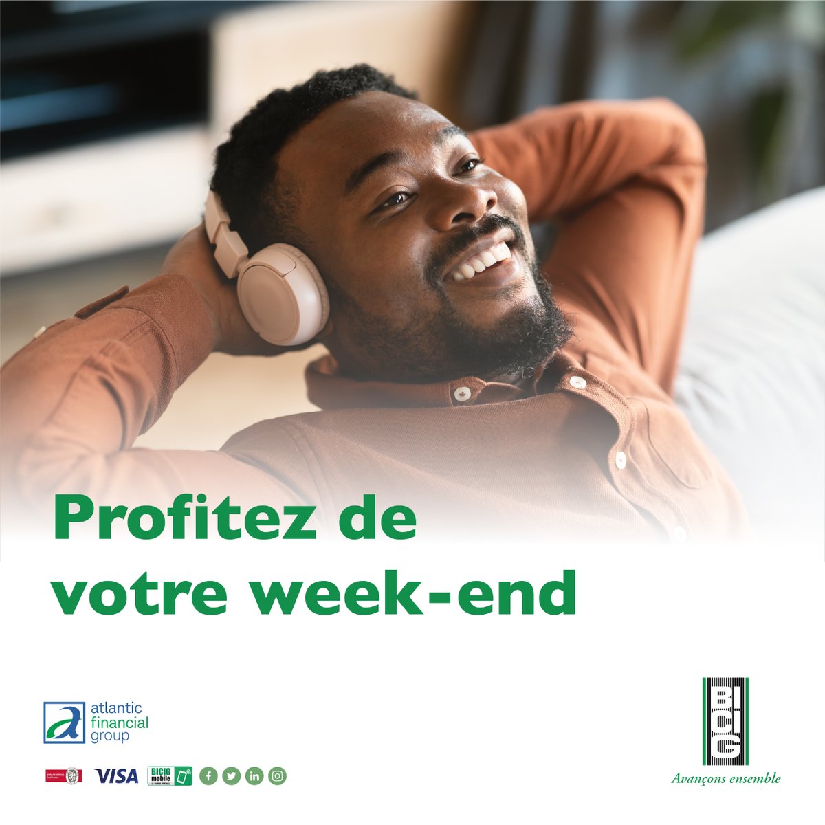 Bon week à tous !

Certaines de nos agences situées à Libreville sont ouvertes le samedi, de 7h45 à 15h : 📍Agence d’Okala, ADL Front de mer, Louis, Nzeng Ayong &amp; Mont Bouêt

#BicigGabon #AvanconsEnsemble