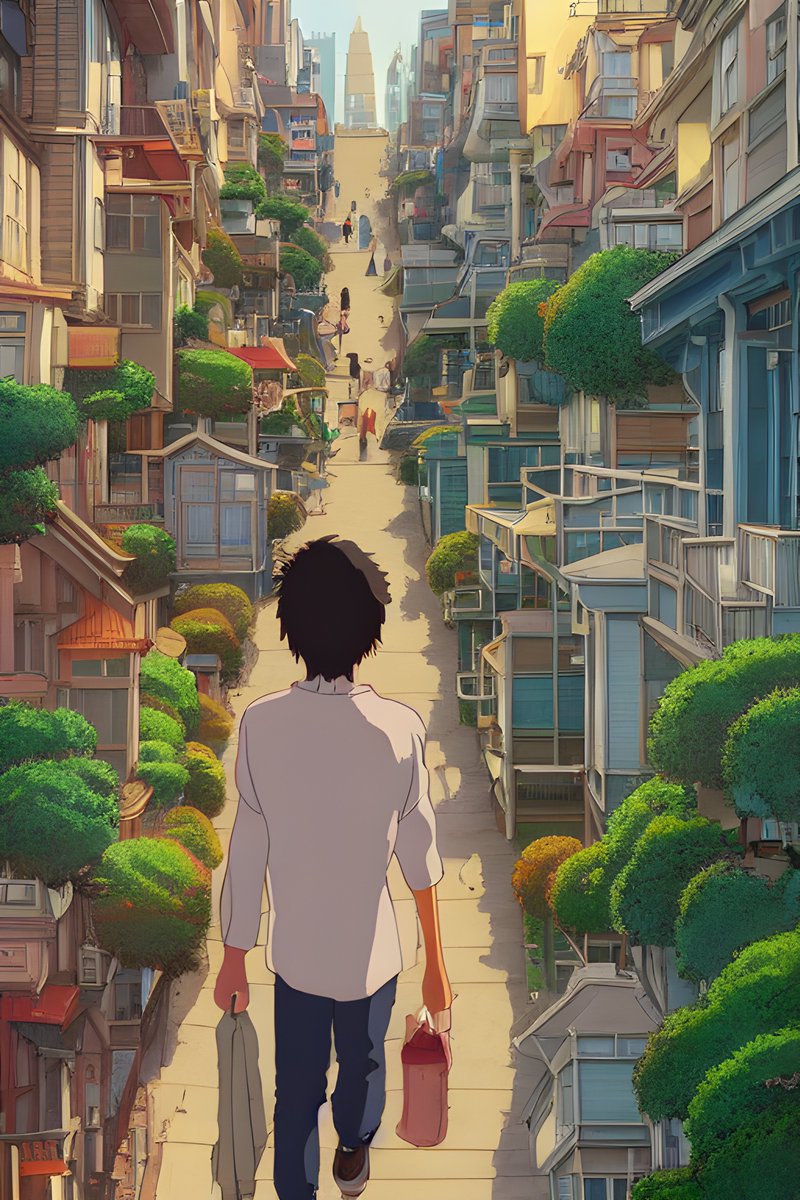 sharifshameem's tweet photo. A few more Studio Ghibli SF images from stable diffusion. I find the Ghibli-style warm colors gorgeous. https://t.co/L3vpyNNsCd