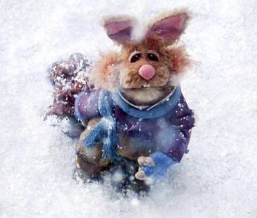 today's little guy of the day is bean bunny from the muppets!! (he/him) 