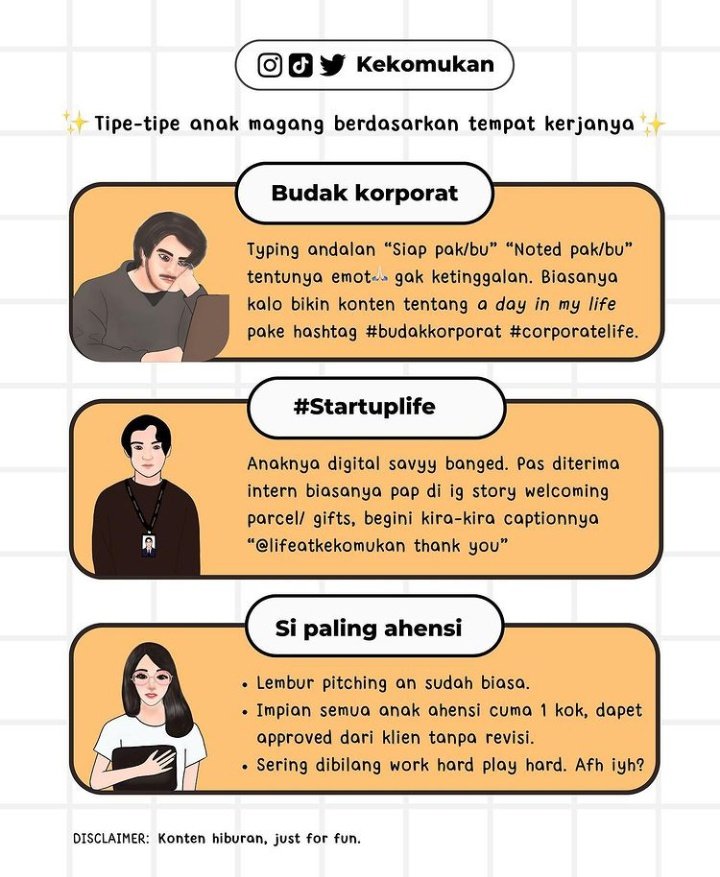 kekomukan's tweet photo. tag temen kamu si paling budak korporat xixixi https://t.co/wjCqtSTSIb