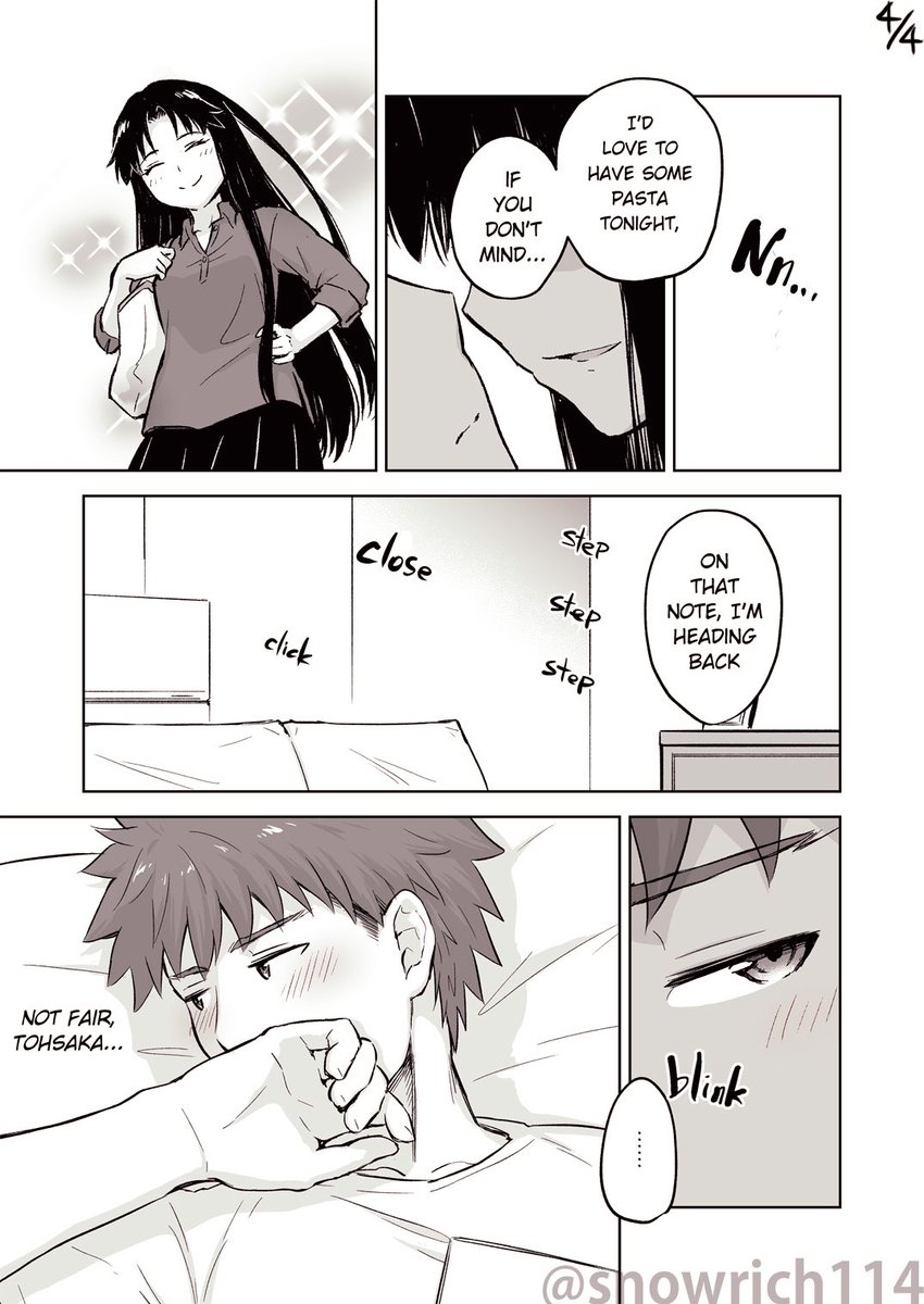Just kissing. Shirou and Rin. #ubw 