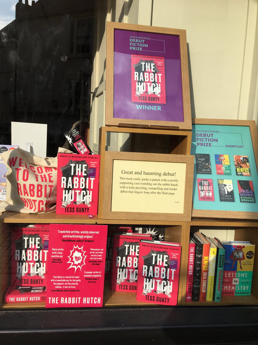fionamsharp's tweet image. Good morning!! Has everyone bought #TheRabbitHutch by #TessGunty winner of the ⁦@Waterstones⁩ debut fiction prize for 2022? #WDFP ⁦@OneworldNews⁩ well it’s in stock in ⁦@wstonesdurham⁩ perhaps this could be your bank holiday read? See you soon.