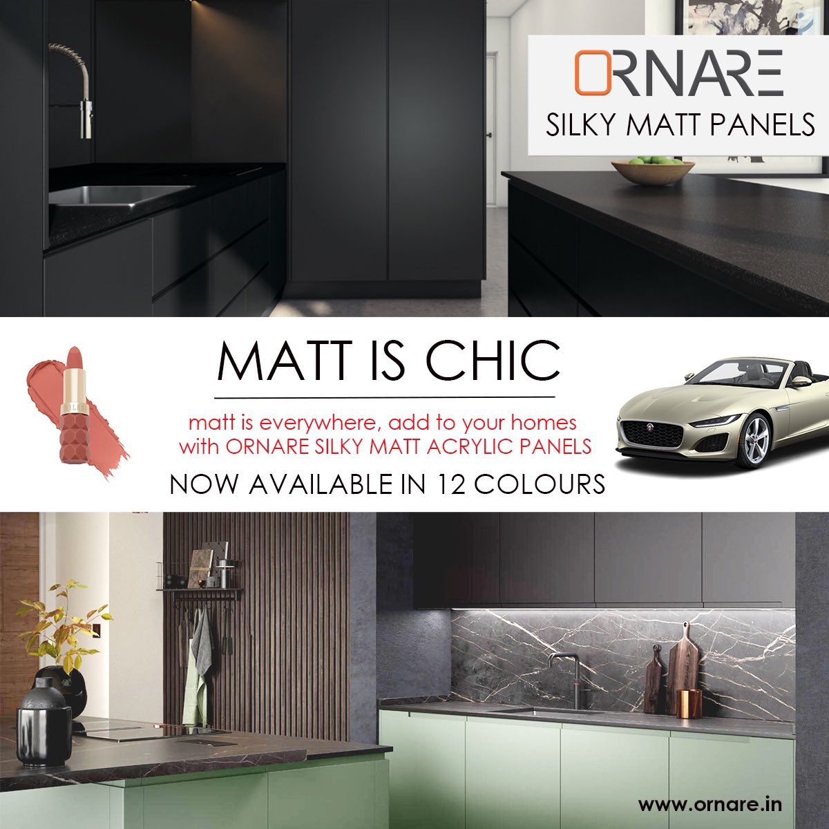 Ornare_Panels's tweet photo. Matt is Chic.
Matt is Minimal.
Matt is in trend.
Add the new feeling to your homes with Ornare Silky Matt Acrylic Panels; now available in 12 decors.
#decora #ornare #matt #minimal #kitchens https://t.co/OTMeXVjLFN