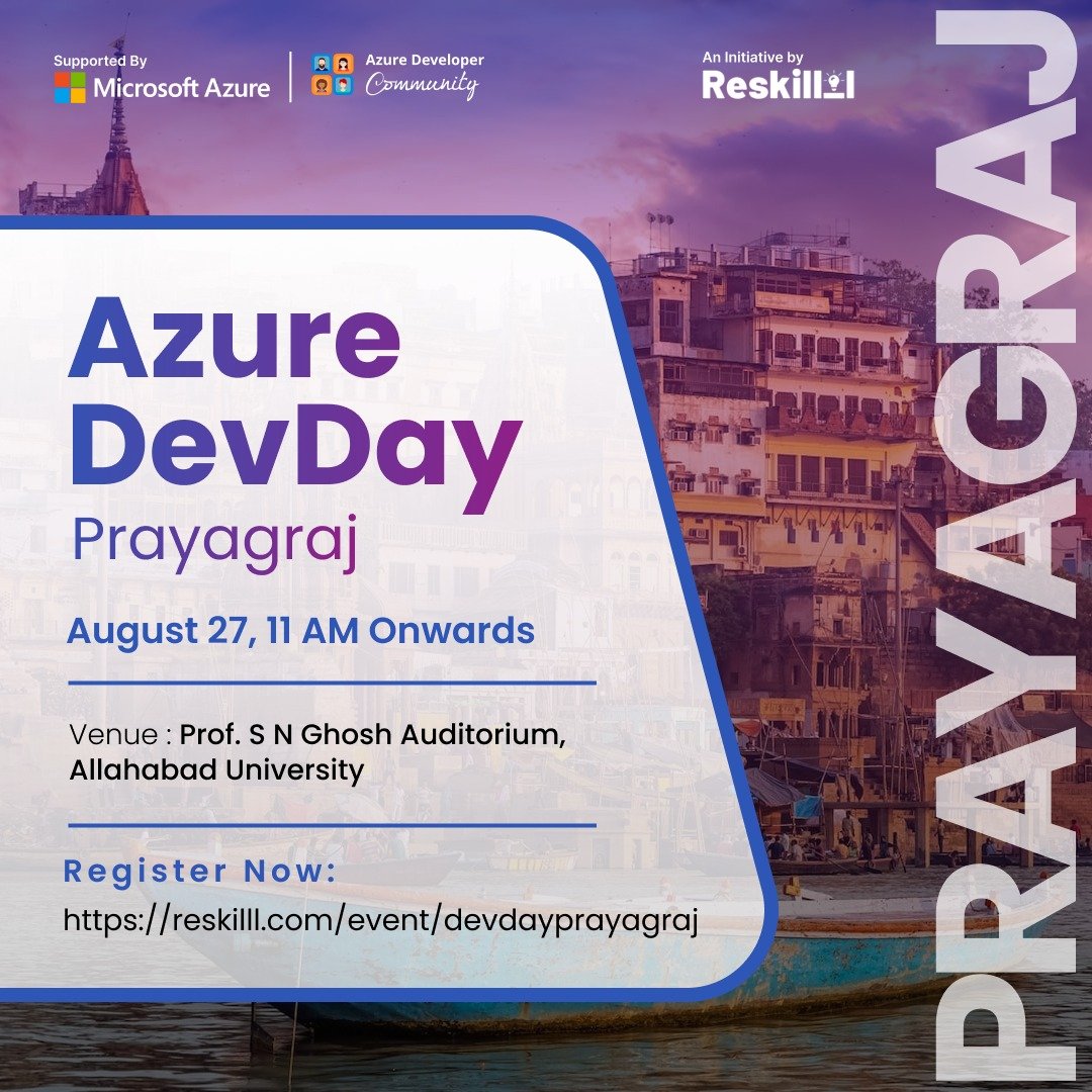 Sarthak67697414's tweet photo. Azure Workshop @official_Jkiapt
Great Experience to learn something new .
#azuredevdayprayagraj
#azuredevdays
#azdevindia
Our great speakers- #zishansheikh
#ayushchaurasia
#HareKrishna https://t.co/fsluMqZkxf
