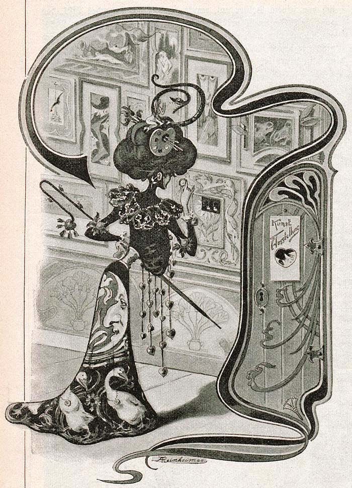 Adolf Reiheimer アドルフライハイマー(1843-1910)ベルギーブリュッセル出身のアールヌーボー様式カリカチュアアーティスト 