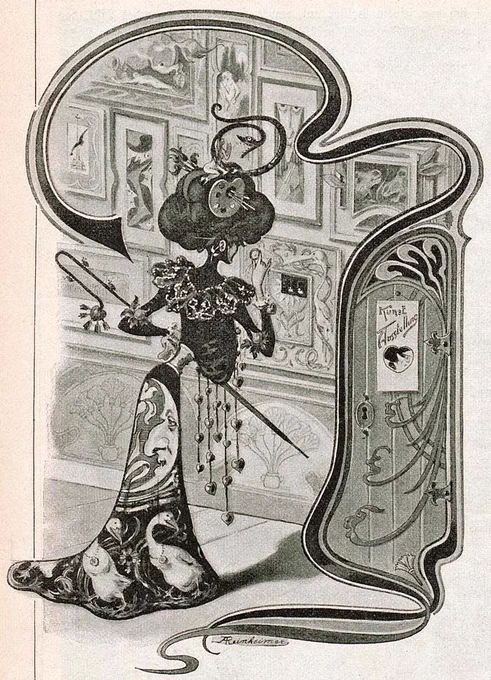 Adolf Reiheimer アドルフライハイマー(1843-1910)ベルギーブリュッセル出身のアールヌーボー様式カリカチュアアーティスト 