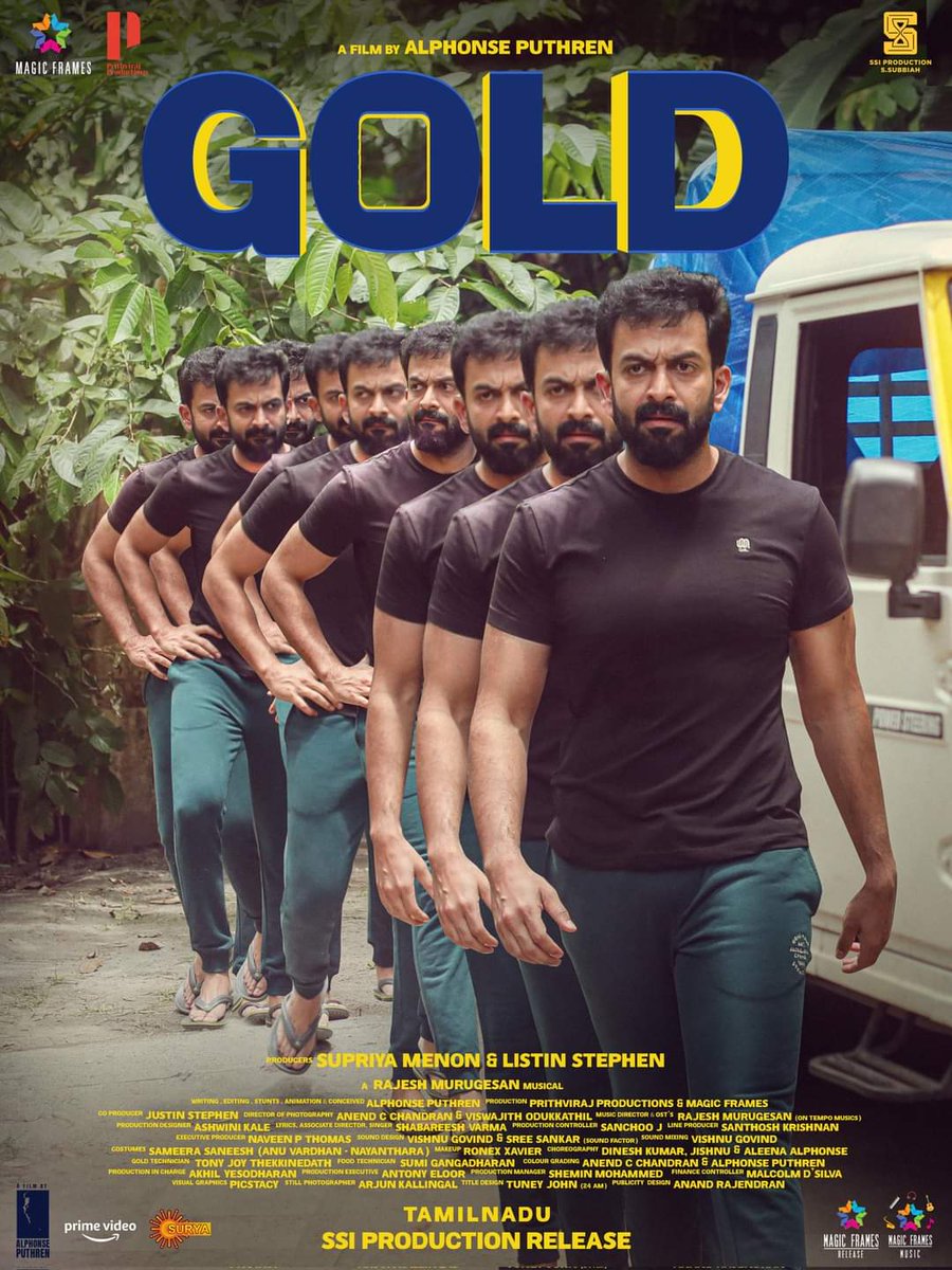 ONAM 2022 🤘🏻
#GOLD An #AlphonsePuthren Film! 😊❤️
.
.
.
.

#PrithvirajSukumaran #Nayanthara #OfficialPoster #RajeshMurugesan #PrithvirajProductions #MagicFrames #ShabareeshVarma #OutNow