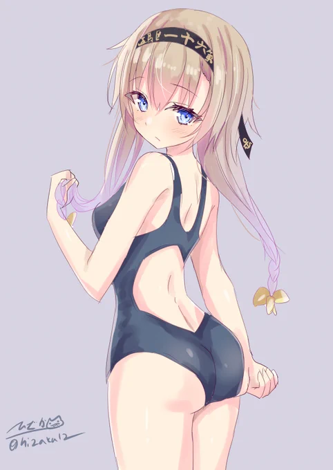 水着の照月#艦これ版深夜の真剣お絵描き60分一本勝負#艦これ版真剣お絵描き60分一本勝負_20220826 