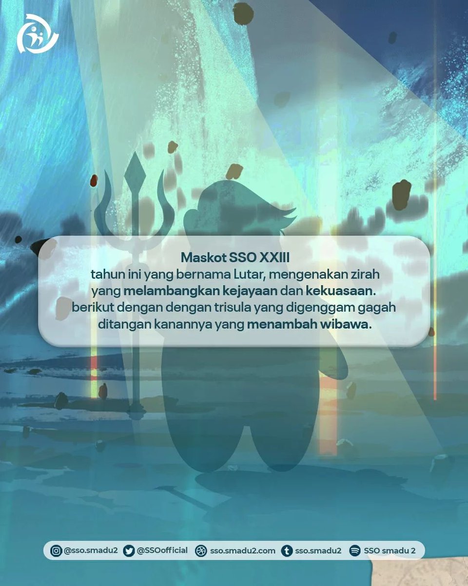 SSOofficial's tweet photo. Introducing
Our beloved Mascot
🔱Lutar & Dalis🔱
Hai Sobat #FIOS
Kali ini LutarDalis terinspirasi dari tokoh Aquaman! Dengan tema Atlantis seperti tema kali ini yaitu:
🌊Solve The Engima Of Atlantis to Achieve Intellectual Philosophy for The Great Society🌊 https://t.co/pvu1tR3X3E