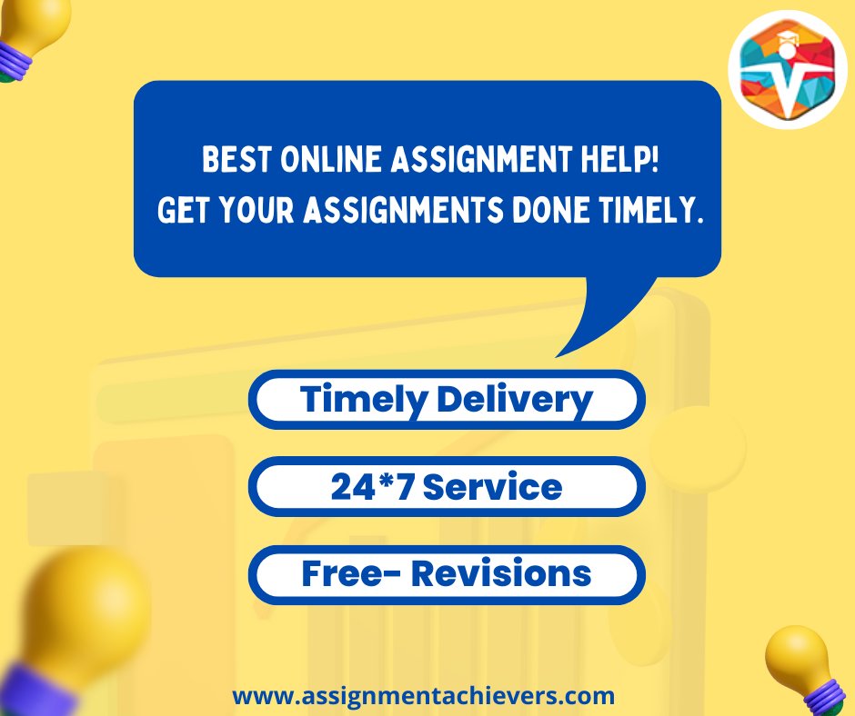 assignmenteam's tweet image. Best Online Assignment Help is here for you all.
Get your assignments done timely and with the assurance of high-quality work.
#assignment_achievers #assignment_writing_help #my_assignment_help
#professionalhelp #online_assignment_help #all_assignment_help #order_now