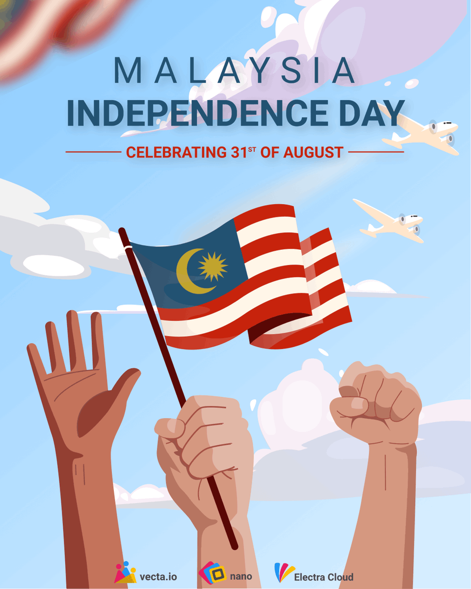 Vectaio's tweet photo. Malaysia is not just a piece of land but a home for many people who deserve to enjoy freedom and independence! Selamat Hari Merdeka!

#HariMerdeka #Independence #Freedom #RadicaSoftware #vecta #svgdrawing #design #vectadesign #idea #template #drawing #create #nanosvg #electra https://t.co/8boluQMjLc