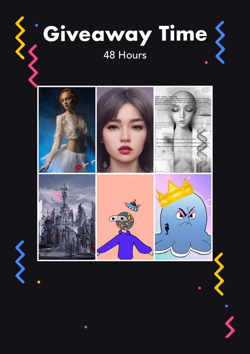 NavidAlliance's tweet photo. 🎉The Huge FREE #NFT #GIVEAWAY🎉

🎁x1 Mantis NFT @tunaferith
🎁x1 Cup Woman NFT
🎁x1 NFT @JPeveze
🎁x1 NFT @OS_nft
🎁x1 NFT @WDL_nft
🎁x1 NFT @tikhonchik26

✅ Follow Me &amp; All Above
✅ Like &amp; Retweet
✅ Drop ETH Address
🔥Bonus Entry Turn On Notis🔔

6 Winners in 48 hours 🎁 https://t.co/yaYAHeoa8F