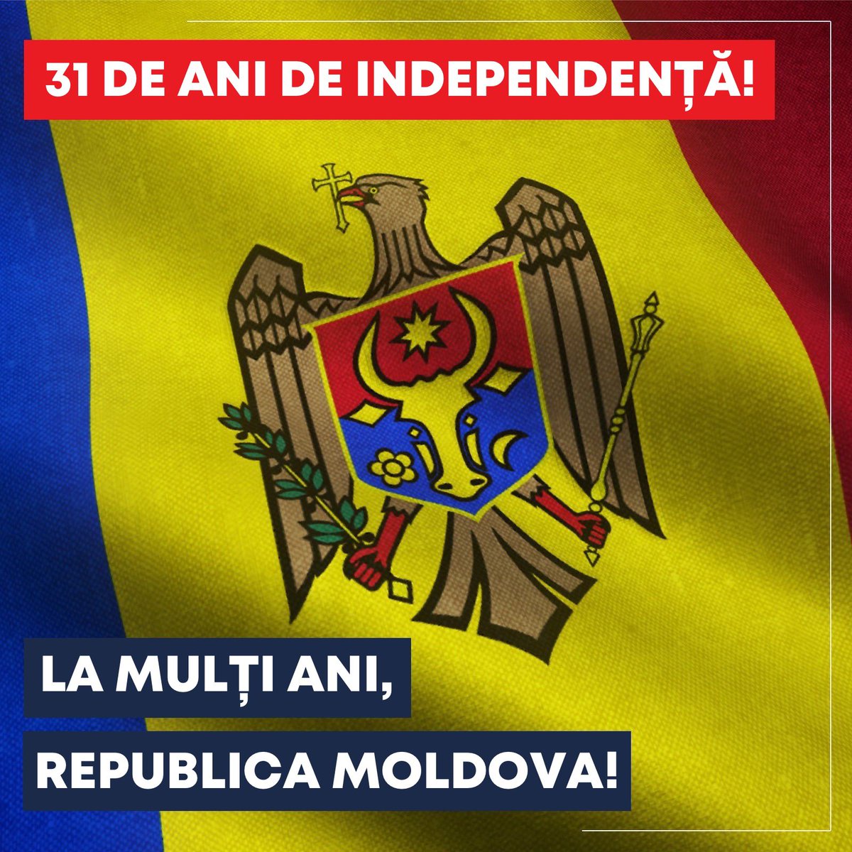 Image for the Tweet beginning: #ZiuaIndependenței Republicii Moldova este un