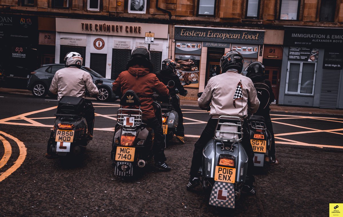 fiveDcreations's tweet photo. We are the Mods ✊️
Couple shots I took of The Mod Weekender-Glasgow.
Glasgow ride out to Ayr.
@Mchuills @WeAretheMods @WeAreTheMods201 @WeAreTheMods1 @ModScooters @Modfatherlondon @Glasgow https://t.co/DOvIao5Rrv