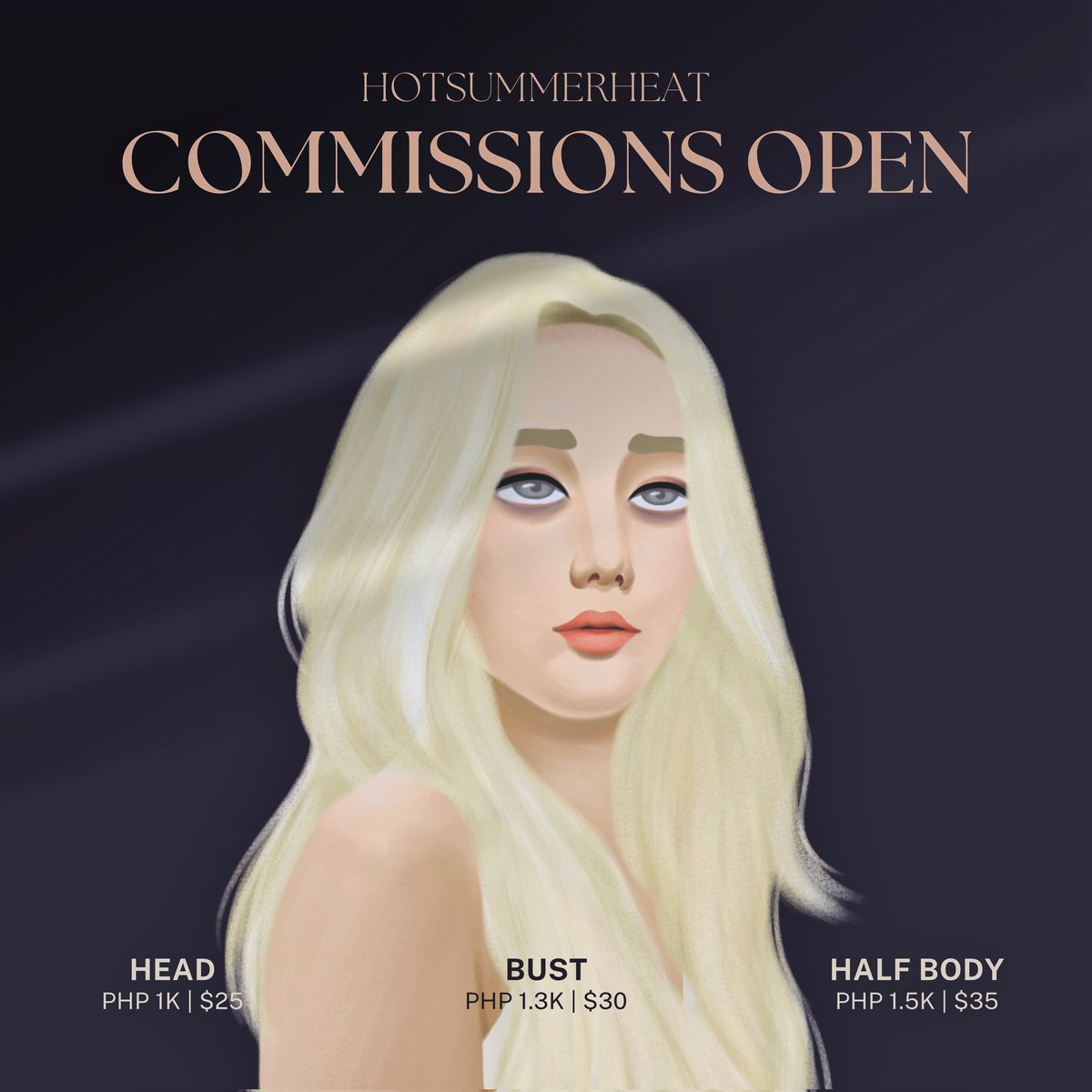_hotsummerheat's tweet photo. ☀️ COMMISSIONS OPEN ☀️

Hi, it's Aly!

I'm back and finally open again for commissions. Kindly send me a message if you're interested. Thank you!

[RTs ARE VERY MUCH APPRECIATED HIHI]

#commissionsopen #artph https://t.co/klCHDD8540