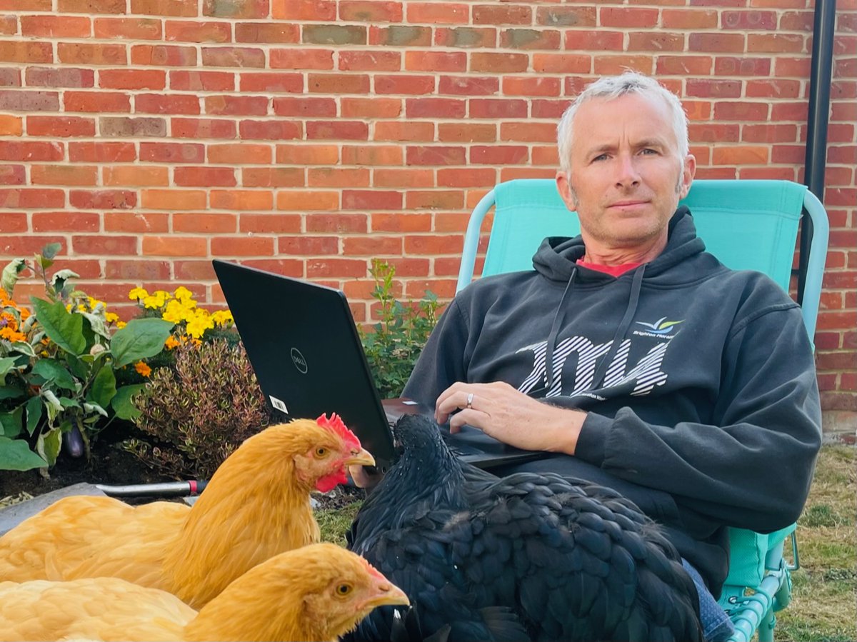 Work somewhat hampered this morning.
Fair is fowl, etc.