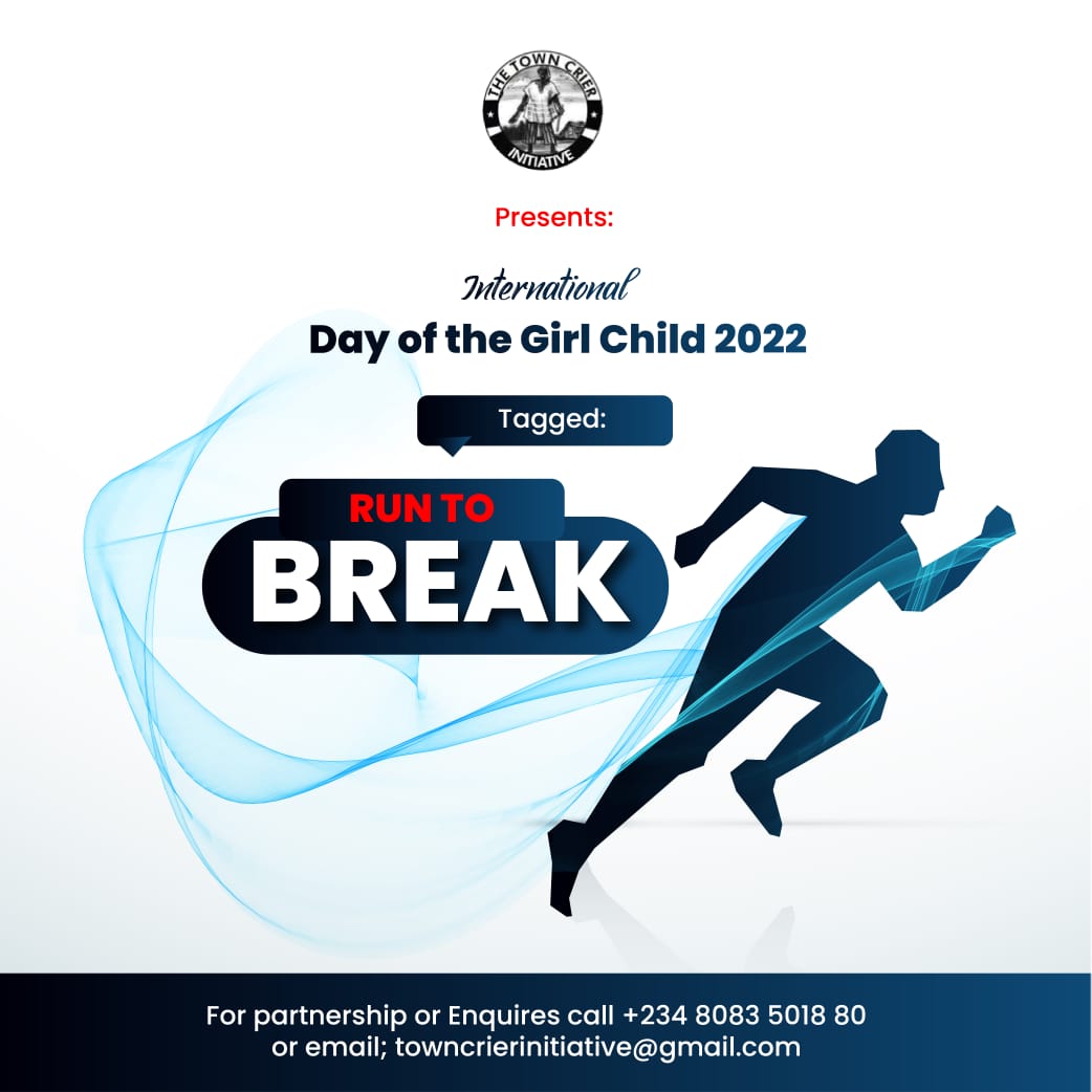 TownCrierAfrica's tweet photo. #Run2Break #Hike2Break

In commemoration of the #DayoftheGirlChild2022, Partner or Volunteer with us to use sports &amp; hiking activities to generate discussion around the silence surrounding #menstruation🩸&amp; break the stigma around period.

Remember: Menstruation 🩸 is Natural https://t.co/XJmTAycAgL