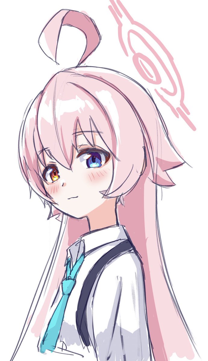 鬼方カヨコ(ブルアカ) 「#今月描いた絵を晒そう 」|伊富緑色　サンアカ2 No.3お疲れ様でした。のイラスト