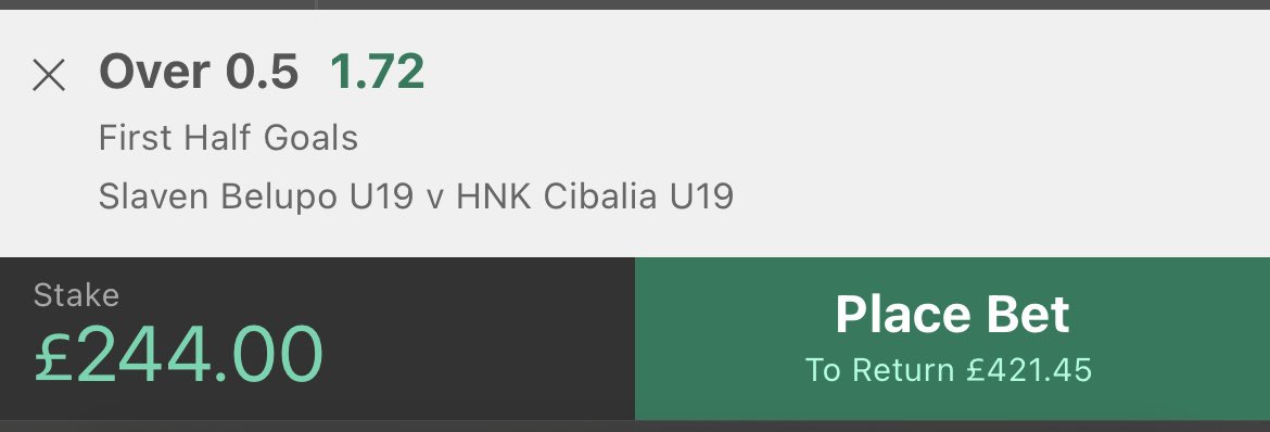 Mr_Footy_Tips's tweet photo. Inplay Challenge - £100 Target

Bet 7 - Croatia

Over 0.5 FH goals

£244 returns £421

Hit ❤️ if you’re following https://t.co/9PEPn0qmoU