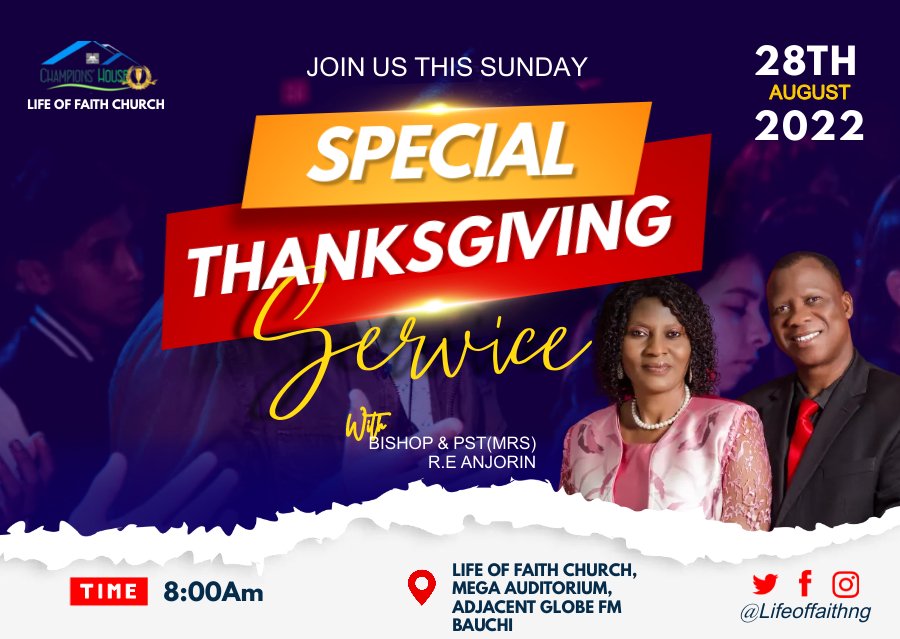 lifeoffaithng's tweet photo. 💃🏾🕺🏾💃🏾🕺🏾
 _Champions' are your dancing shoes ready?_

Tomorrow is *THANKSGIVING* 🙇🏾‍♂️

Gratitude beyond platitudes

From hearts helped by grace in all its splendor.

Limits breached, borne on everlasting wings.

 *We gather again tomorrow as we raise hands &amp; bow hearts in worship!! https://t.co/66LcyXBMj3