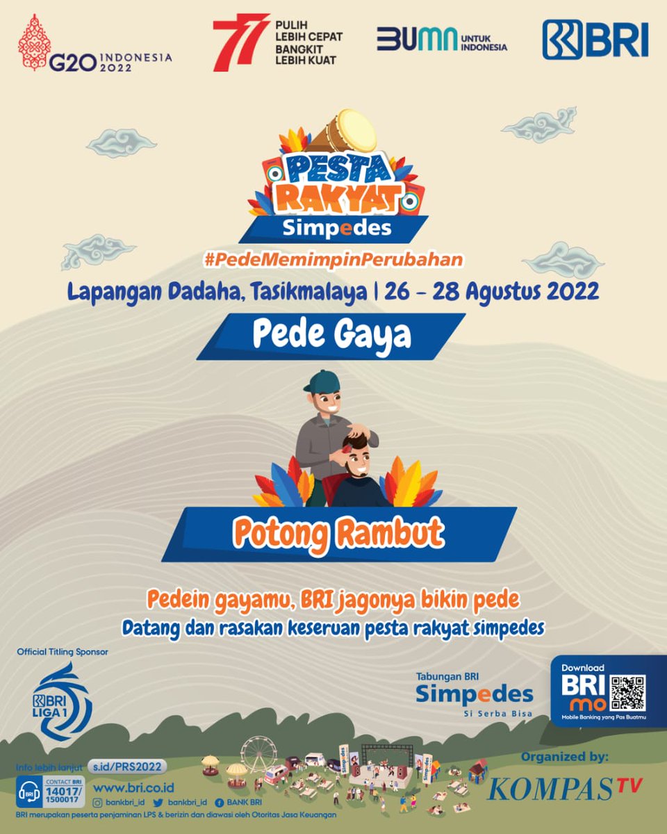 foreginsuk's tweet photo. Eh eh, ada apa nih kok rame rame guys? Ealah ternyata ada Pesta Rakyat dari BRI ituu, kerenn dongg bisa rame ginii #PRSTasikmalaya2022 https://t.co/migELiY85Y