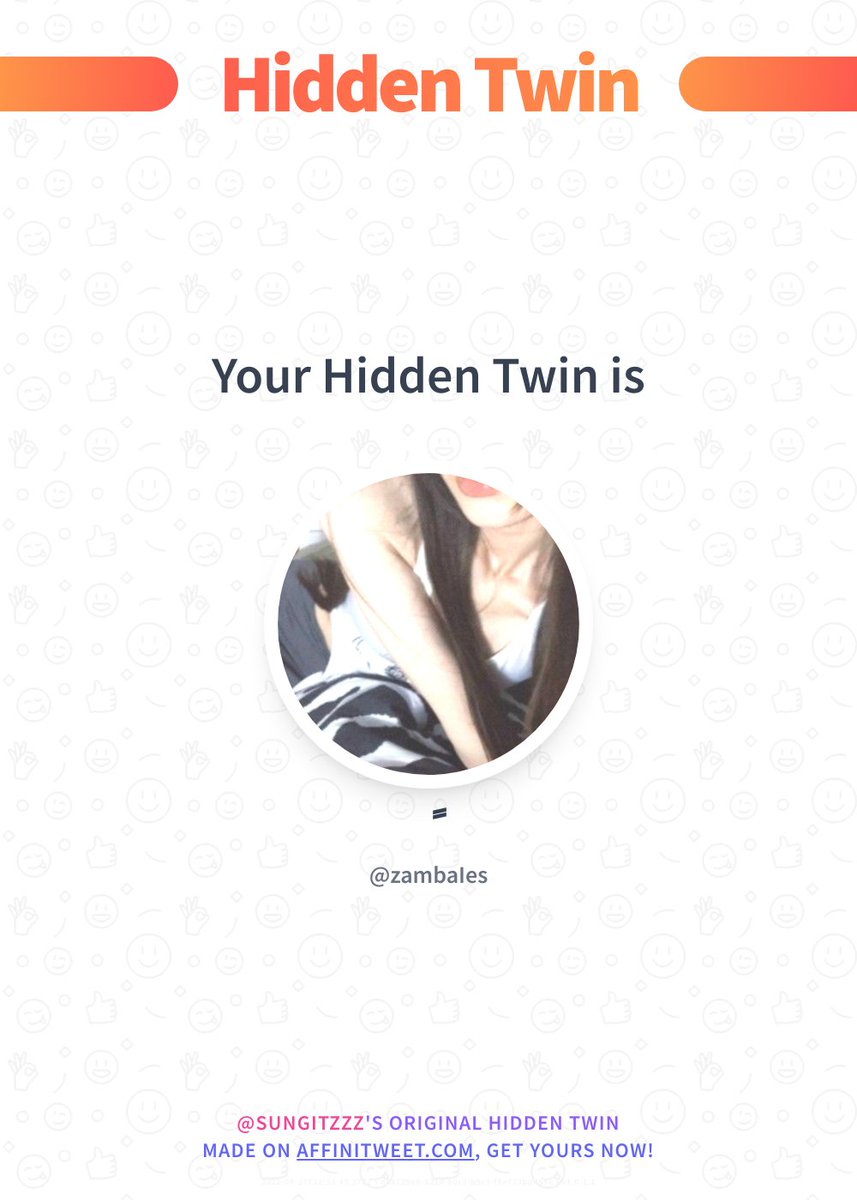 kat on Twitter " Hidden Twin zambaIes is my hidden twin 😱 Find out who is yours! ️ https